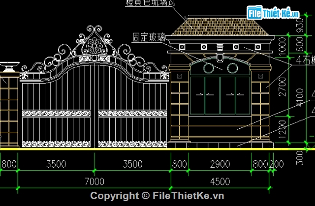 mẫu cổng đẹp,cổng đẹp,cad cổng đẹp